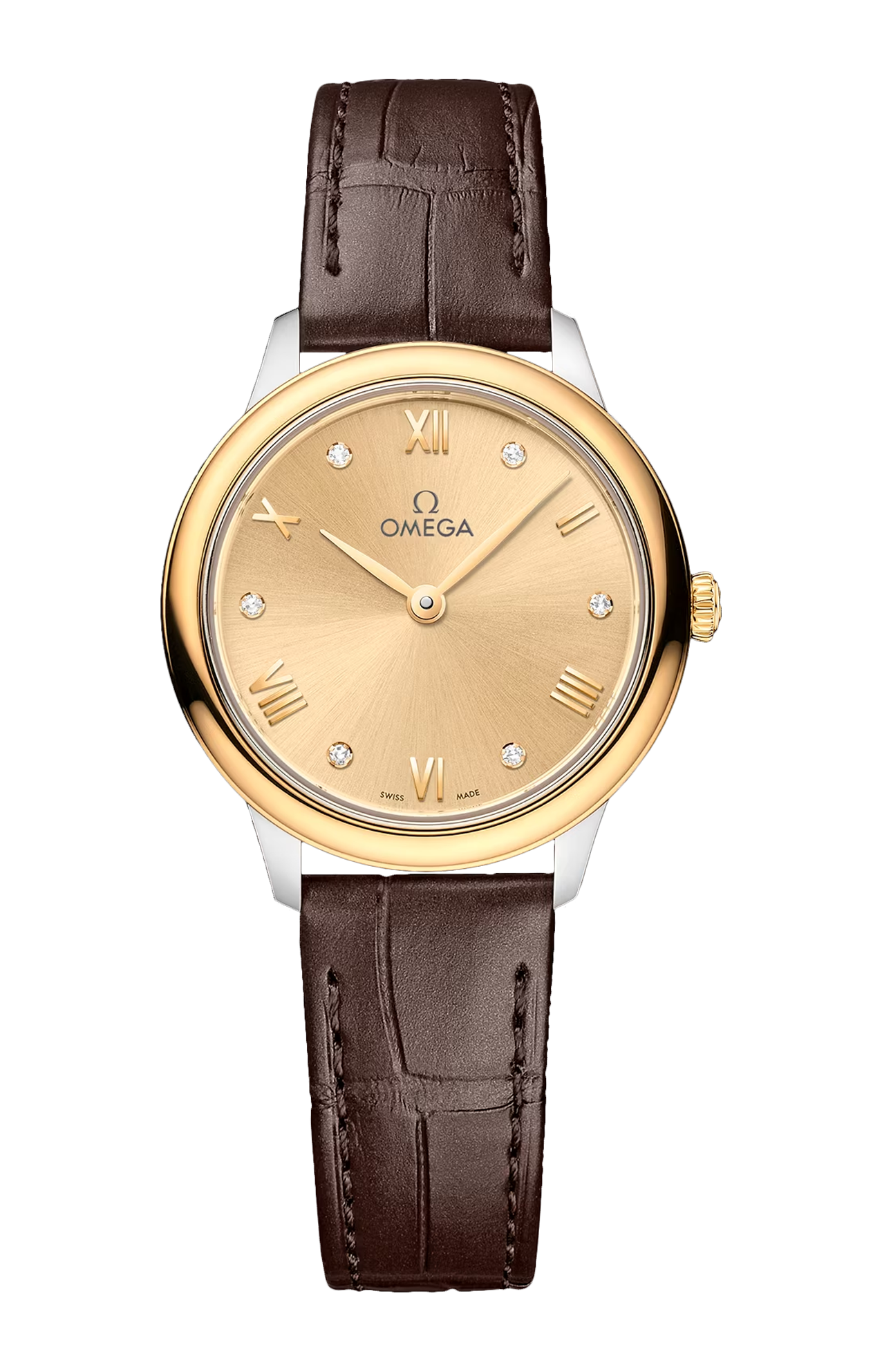 Omega De ville Prestige Stainless steel & 18K Yellow Gold Lady's Watch - Premium Luxury Product