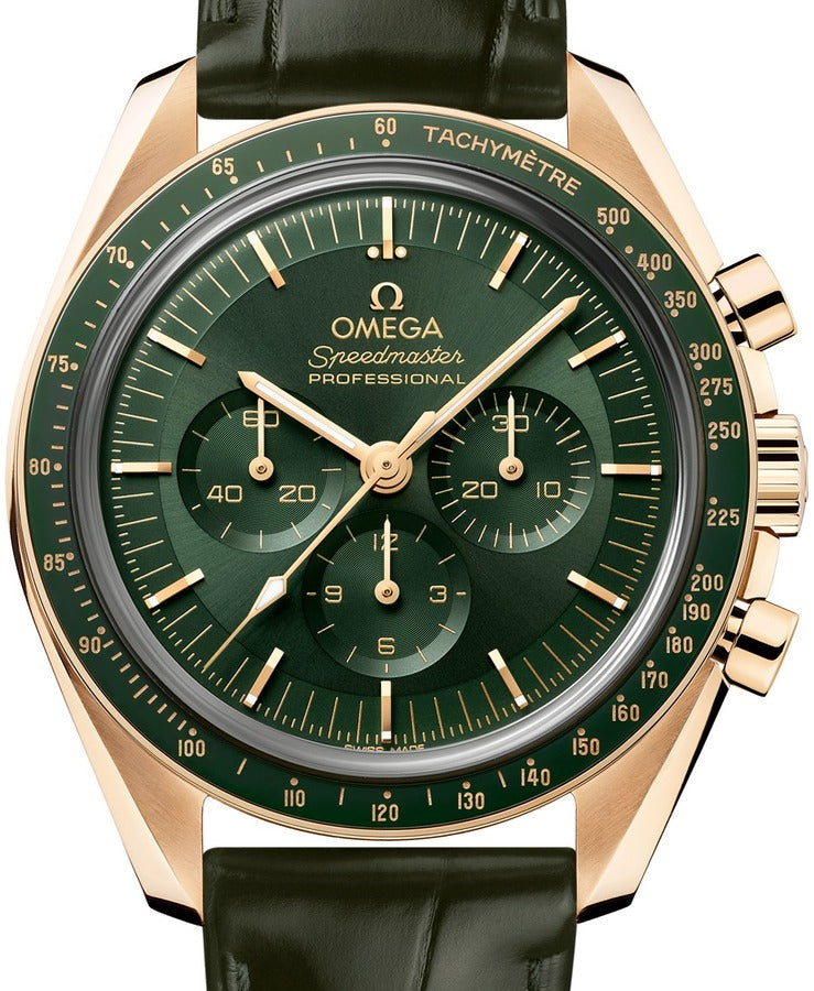 Omega Speedmaster Moonwatch Professional Chronograph 18K Moonshine™ Gold & Ceramic Men's Watch