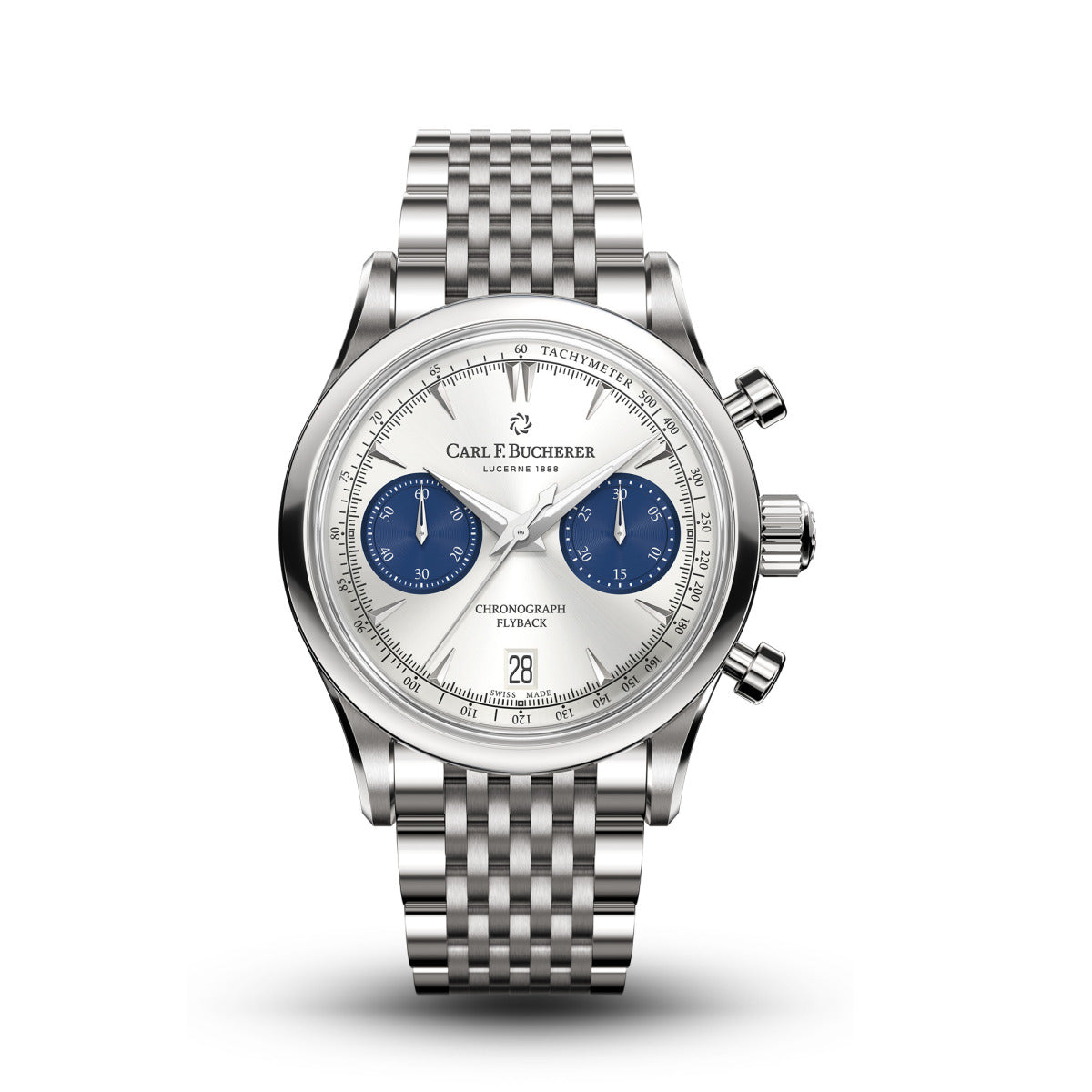 Carl F. Bucherer Manero Flyback Chronograph Stainless Steel Men's Watch - Premium Luxury Product