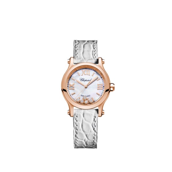 Chopard Happy Sport Ethical Rose Gold & Diamonds Ladies Watch - Premium Luxury Product