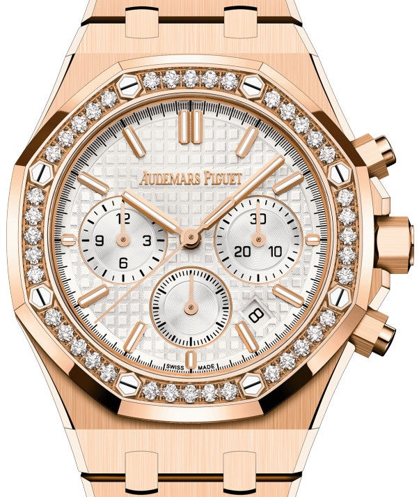 Audemars Piguet Royal Oak Selfwinding Chronograph 18K Rose Gold & Diamonds Unisex Watch