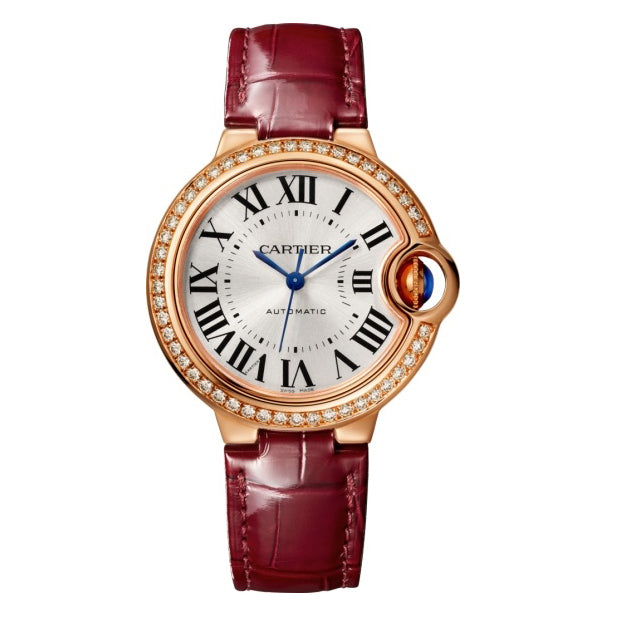 Cartier Ballon Bleu 33mm 18K Rose Gold & Diamonds Lady's Watch - Premium Luxury Product