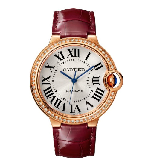 Cartier Ballon Bleu 36mm 18K Rose Gold & Diamond Lady's Watch - Premium Luxury Product