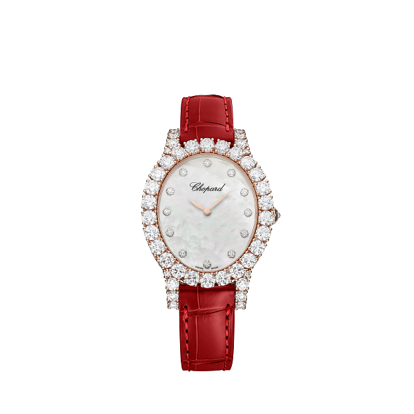 Chopard L'Heure Du Diamant Oval 18k Rose Gold & Diamonds Lady's Watch - Premium Luxury Product