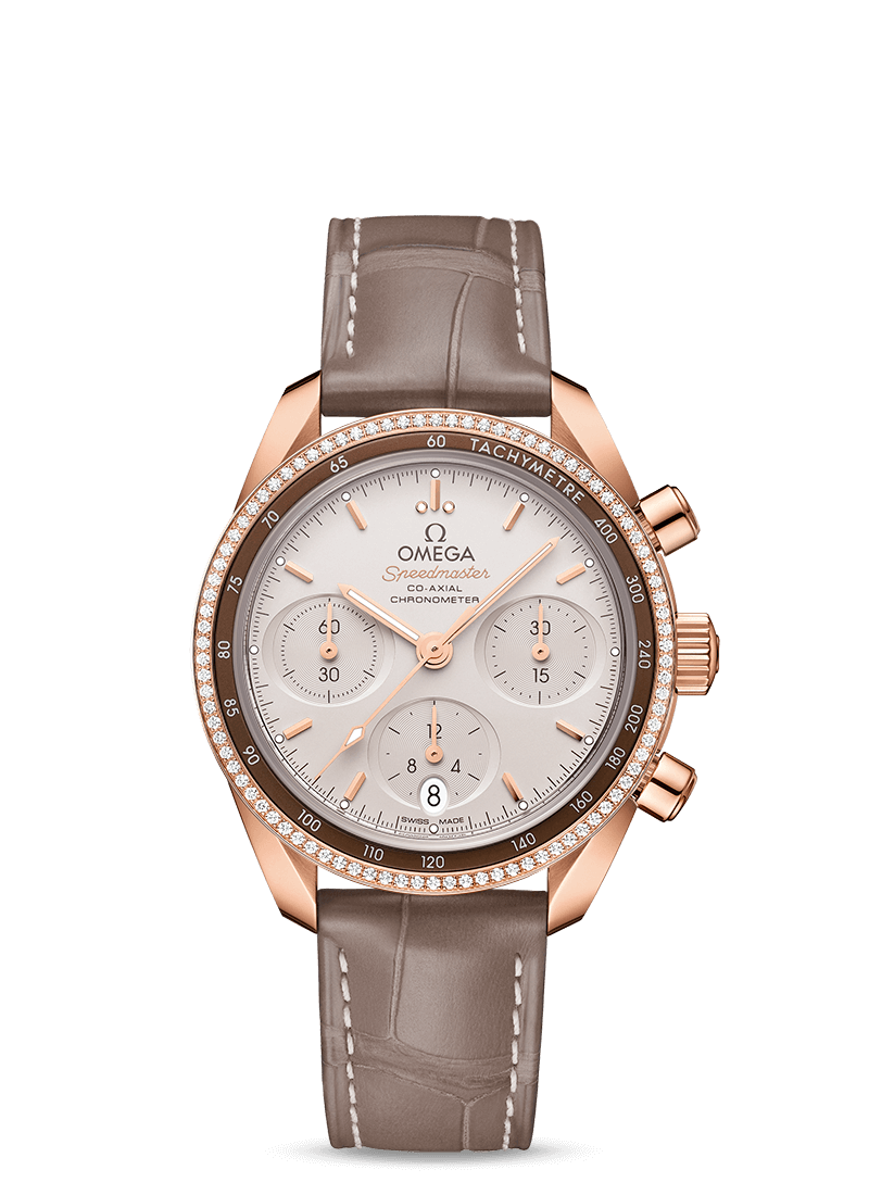 Omega Speedmaster Co-Axial Master Chronometer Chronograph 18K Sedna™ Gold & Diamonds Lady's Watch - Premium Luxury Product