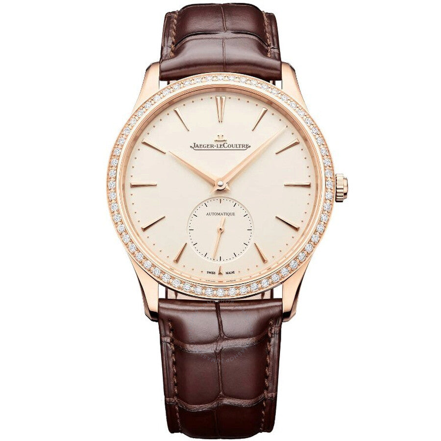 Jaeger-Lecoultre Master Ultra Thin Small Saconds 18K Rose Gold & Diamonds Unisex Watch - Premium Luxury Product