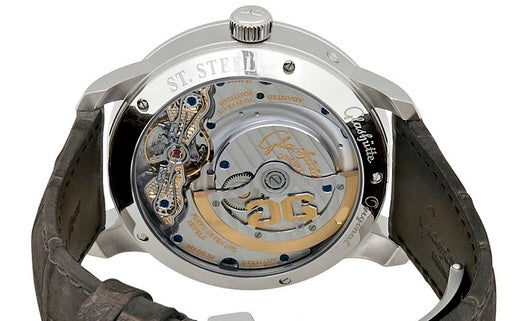 Glashutte Original Pano Matic Lunar Stainless steel Men's Watch - Premium Luxury Product