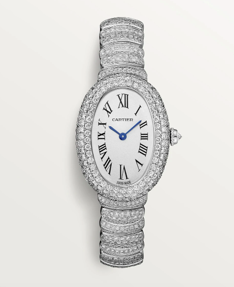 Cartier Baignoire Small model 18K White Gold & Diamonds Lady's Watch - Premium Luxury Product