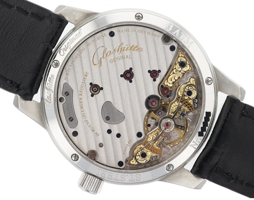 Glashutte Original Pano PanoReserve Stainless steel Men's Watch - Premium Luxury Product