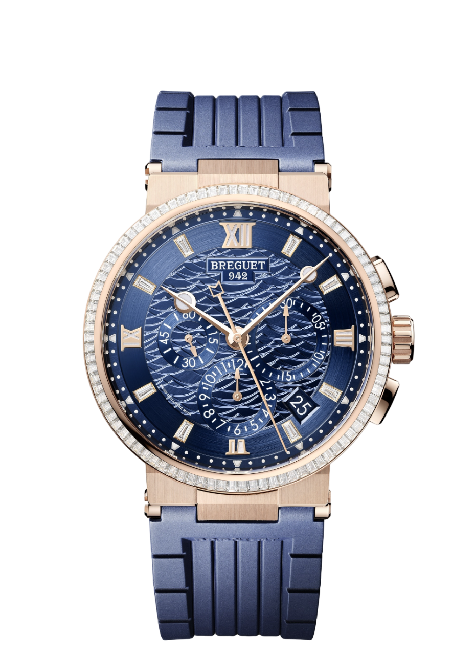 Breguet Marine Chronograph 18K Rose Gold & Diamonds Men's Watch - Premium Luxury Product