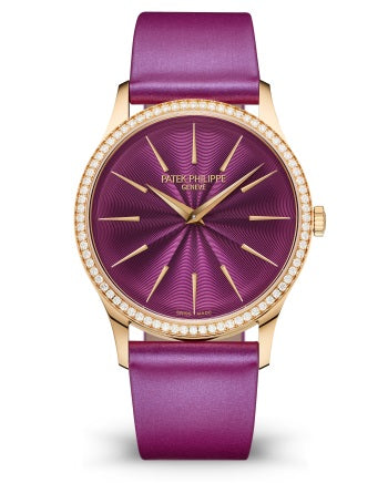 Patek Philippe Calatrava Ultra-thin 35 mm 18K Rose Gold & Diamonds Lady's Watch