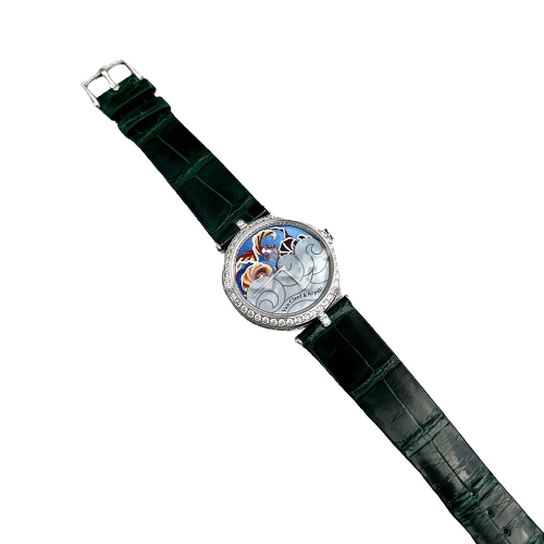 Van Cleef & Arpels Centenaire Oceanide Quantieme De Saisons  18K White Gold & Diamonds Lady's Watch - Premium Luxury Product