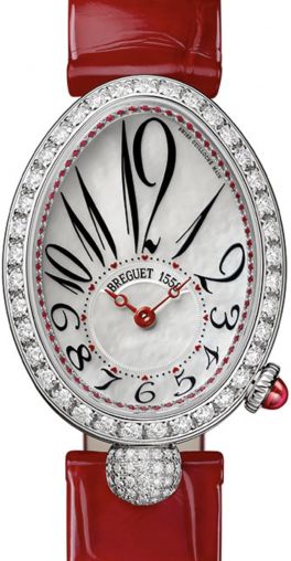 Breguet Reine De Naples 18K White Gold & Diamonds & Rubies Ladies Watch - Premium Luxury Product