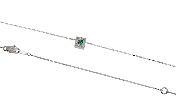 Damiani Belle Epoque 18K White Gold & Diamonds & Emerald Pendant - Premium Luxury Product