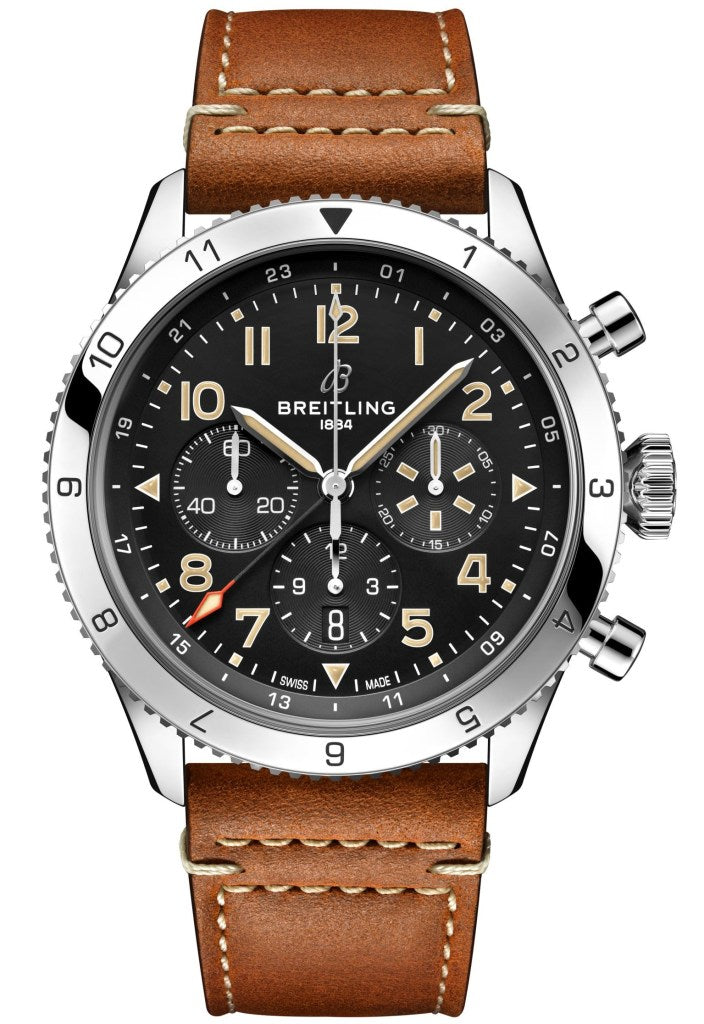 Breitling Super AVI Chronograph Stainless Steel Men's Watch - Premium Luxury Product