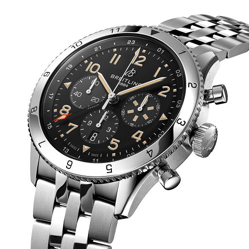 Breitling Super AVI Chrongraph GMT Stainless steel  Men's Watch