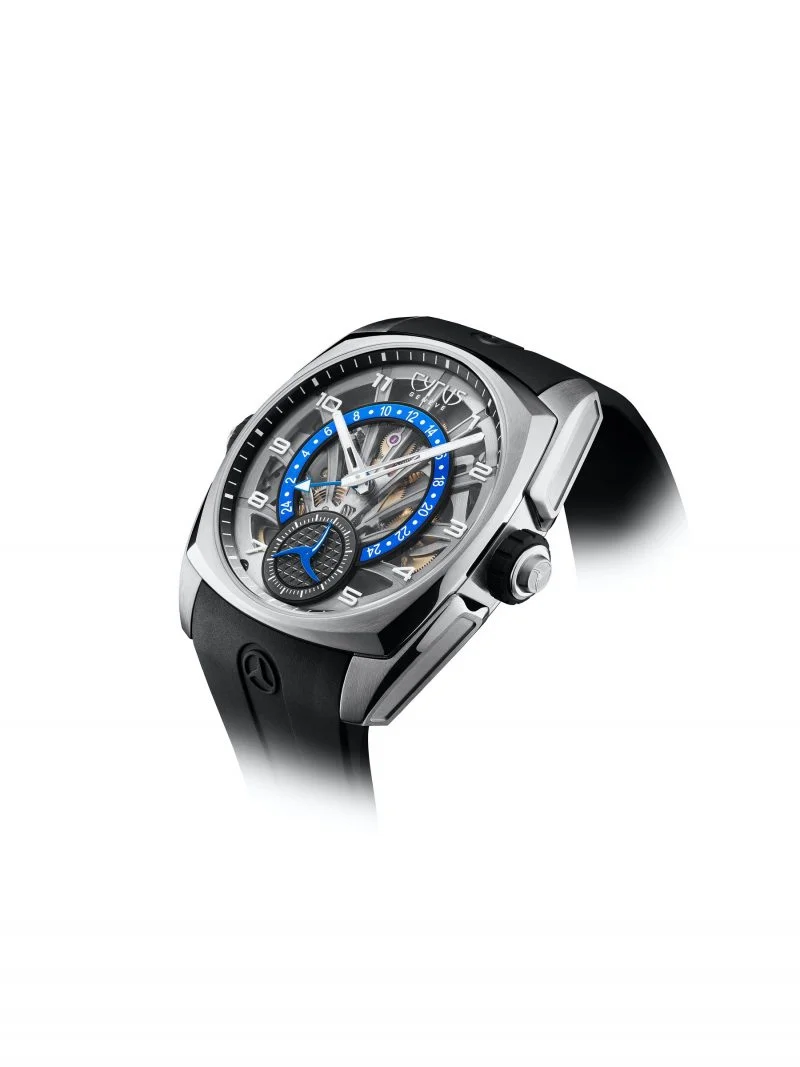 Cyrus Klepcys GMT Retrograde Titanium & Black DLC Titanium Men's Watch - Premium Luxury Product