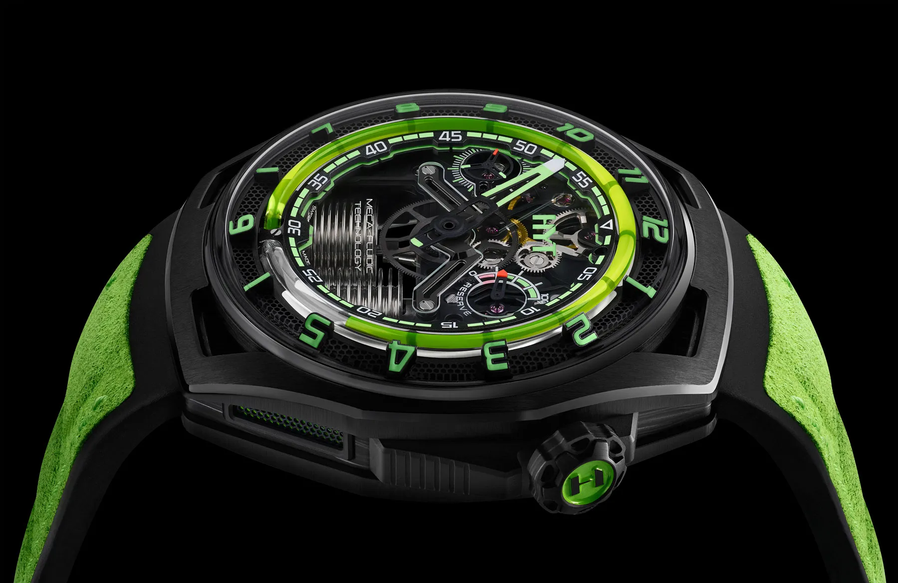 HYT  Hastroid Green Nebula Titanium & Carbon Men's Watch