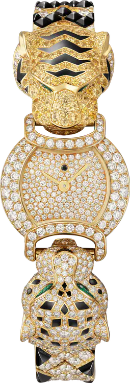 Cartier Panthère 18K Yellow Gold & Colored gemstones Ladies Watch - Premium Luxury Product