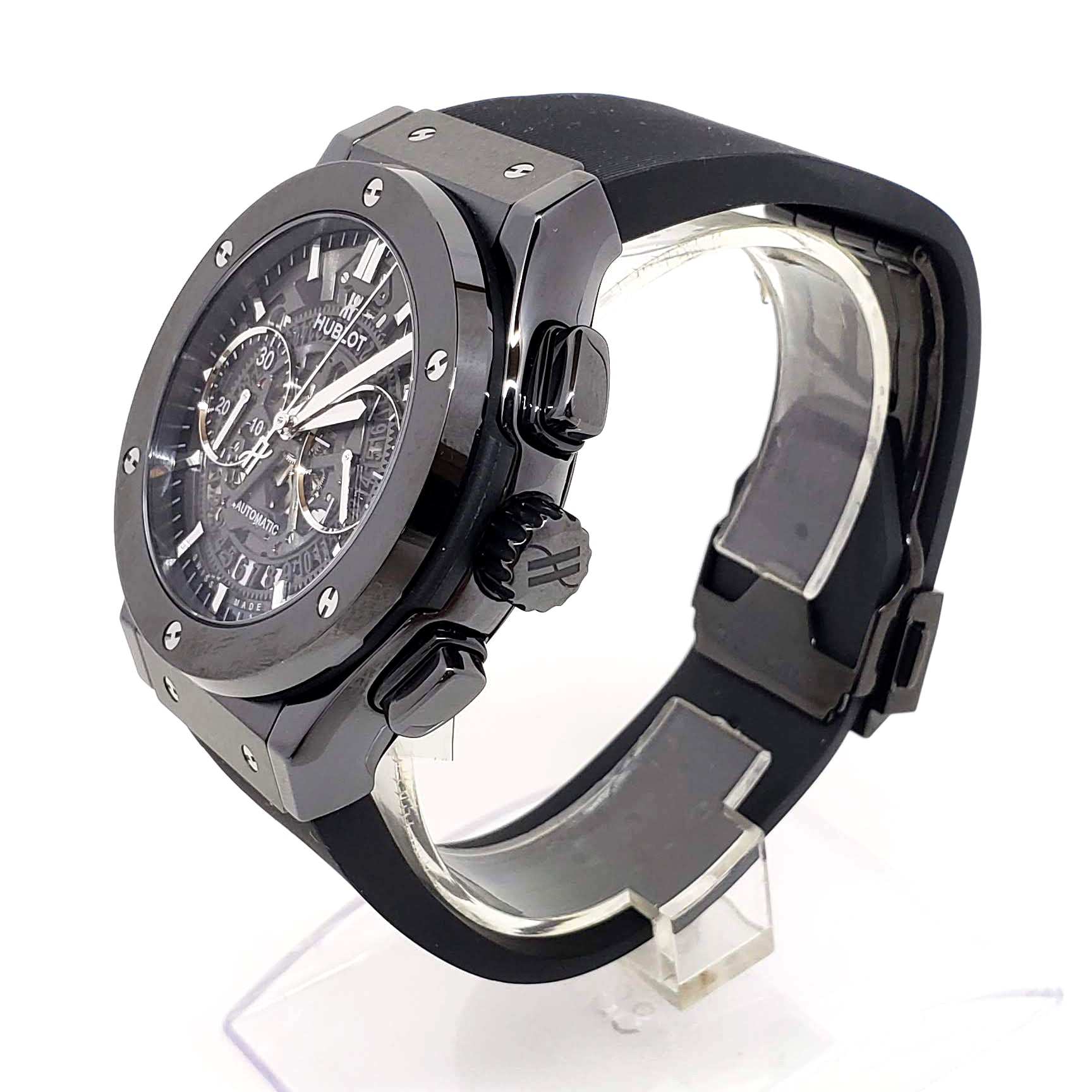 Hublot Classic Fusion Aero Chronograph Black Magic Ceramic Rubber Men's Watch