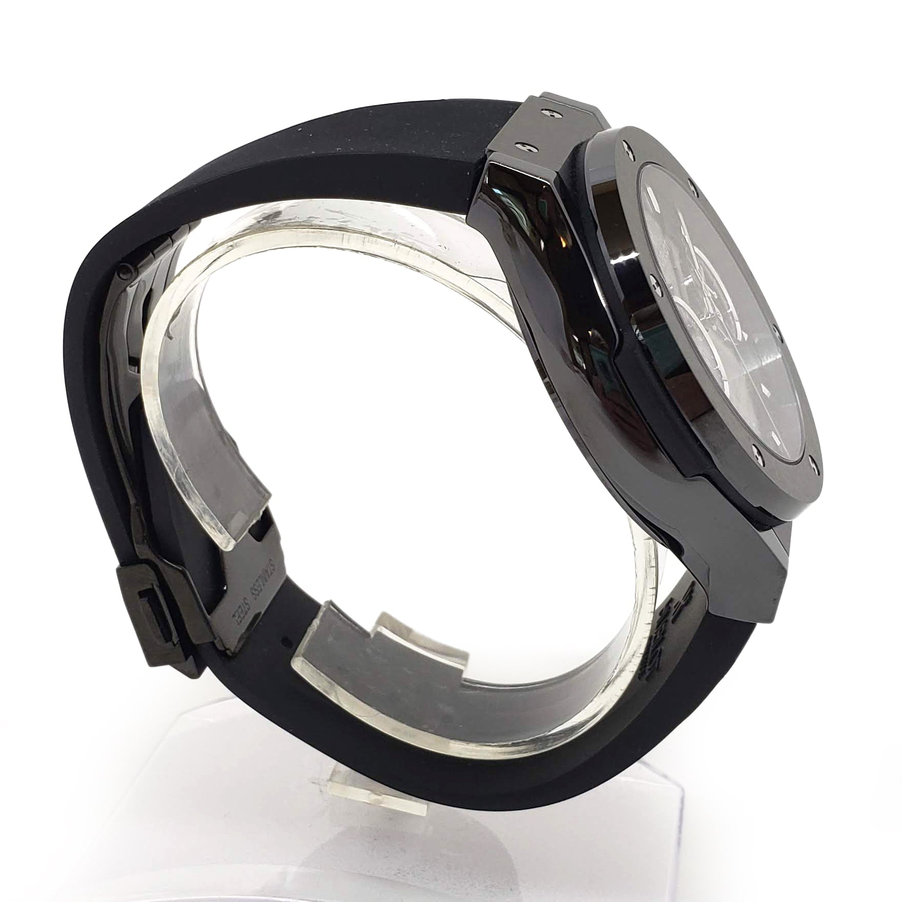 Hublot Classic Fusion Aero Chronograph Black Magic Ceramic Rubber Men's Watch