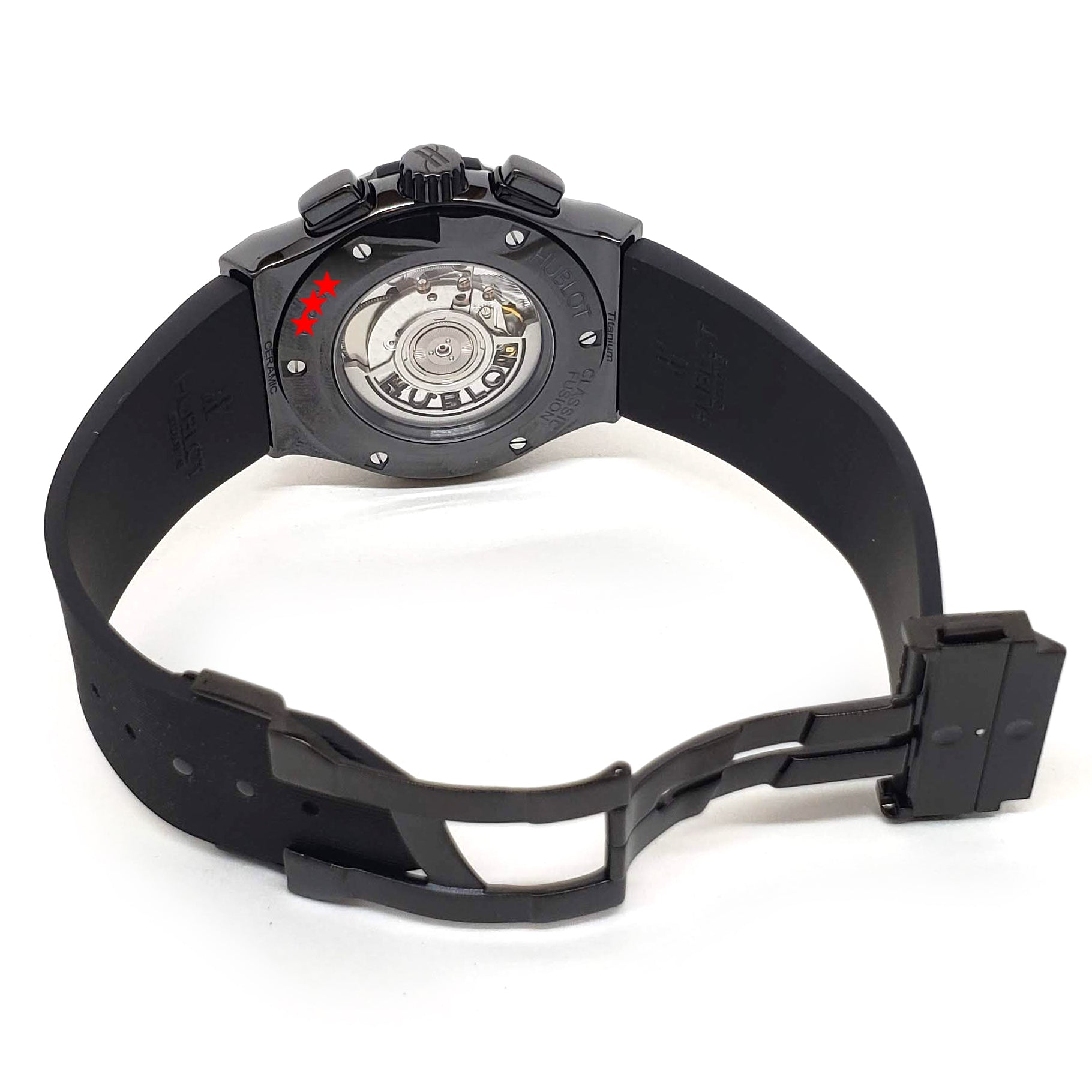 Hublot Classic Fusion Aero Chronograph Black Magic Ceramic Rubber Men's Watch - Premium Luxury Product