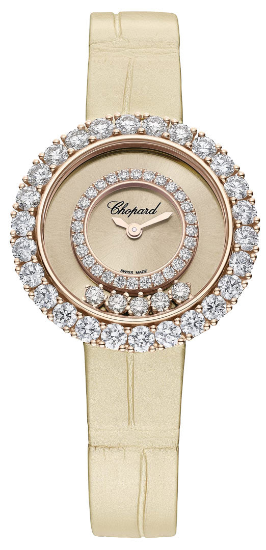 Chopard Happy Diamonds 18kt Rose Lady's Watch - Premium Luxury Product
