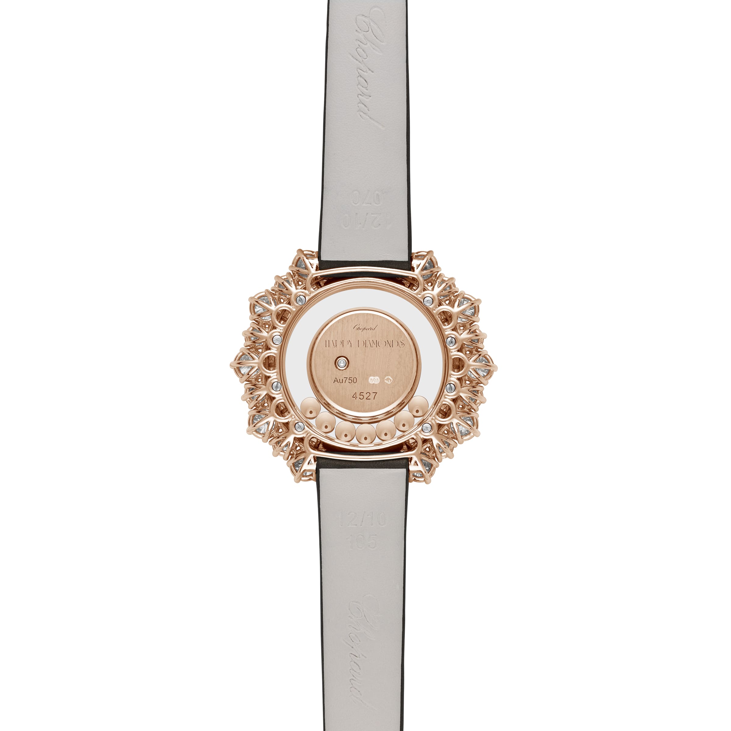 HAPPY DIAMONDS JOAILLERIE 36 MM, QUARTZ, ETHICAL ROSE GOLD, DIAMONDS 209436-5002