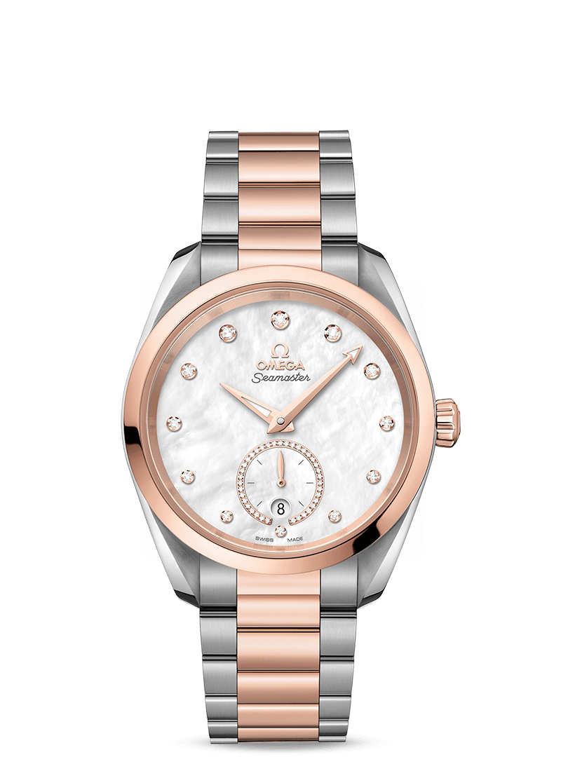 Omega Seamaster Aqua Terra Co-Axial Master Chronometer Stainless Steel & 18K Sedna™ Gold & Diamonds Lady's Watch - Premium Luxury Product