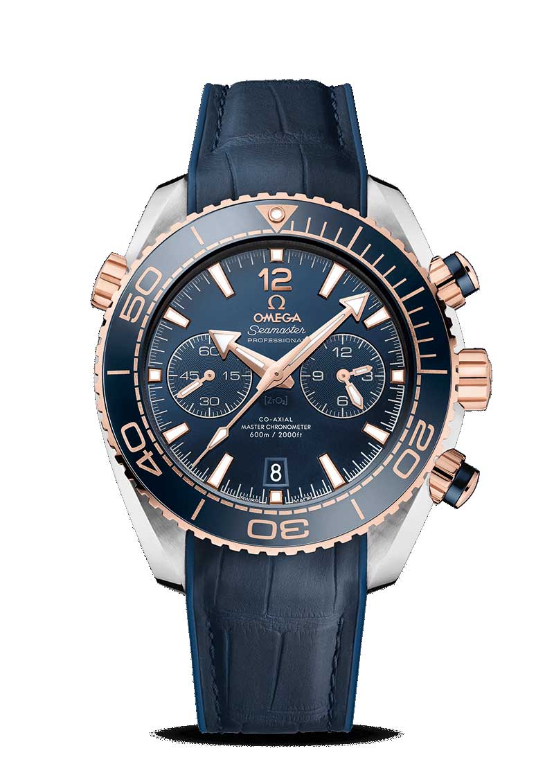 Omega Seamaster Planet Ocean 600M Co-Axial Master 18K Sedna™ Gold &amp; Stainless Steel Men’s Watch - Premium Luxury Product