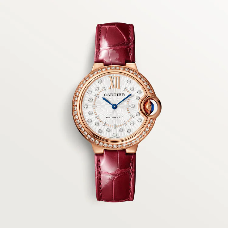 Cartier Ballon Bleu 18K Rose Gold & Diamonds 36mm Lady's Watch - Premium Luxury Product