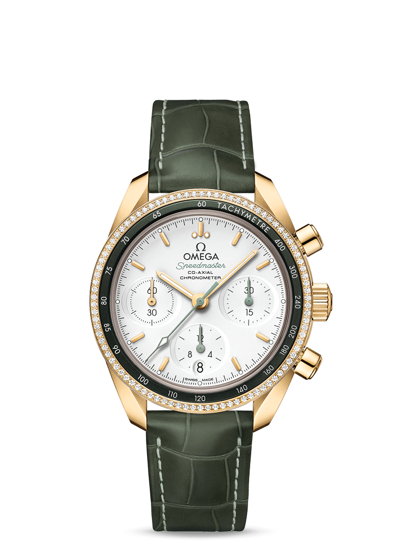 Omega Speedmaster Co-Axial Master Chronometer Chronograph 18K Yellow Gold & Diamonds Lady's Watch - Premium Luxury Product