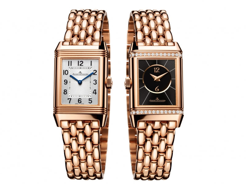 Jaeger-Lecoultre Reverso Classic Duetto 18K Rose Gold & Diamonds Lady's Watch - Premium Luxury Product