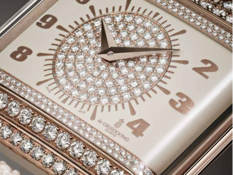 De Grisogono New Retro 18K Rose Gold & Diamonds Ladies Watch - Premium Luxury Product