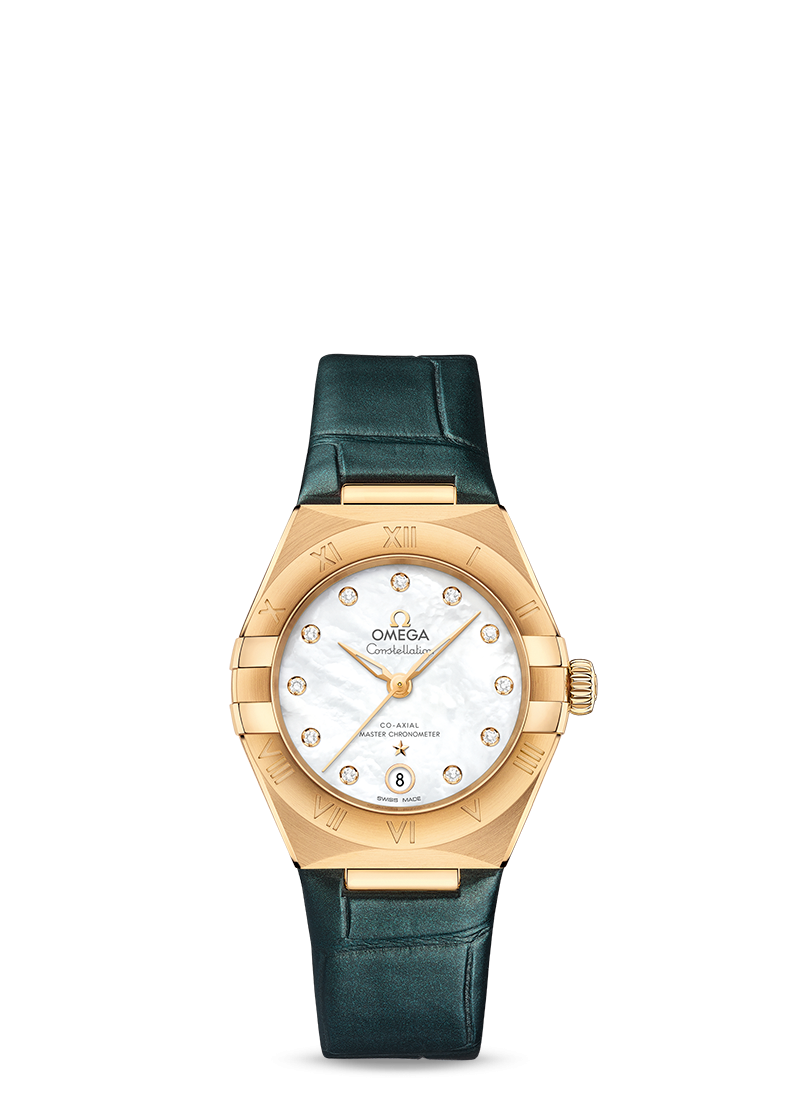 Omega Constellation Co-Axial Master Chronometer 18K Yellow Gold & Diamond Lady’s Watch - Premium Luxury Product
