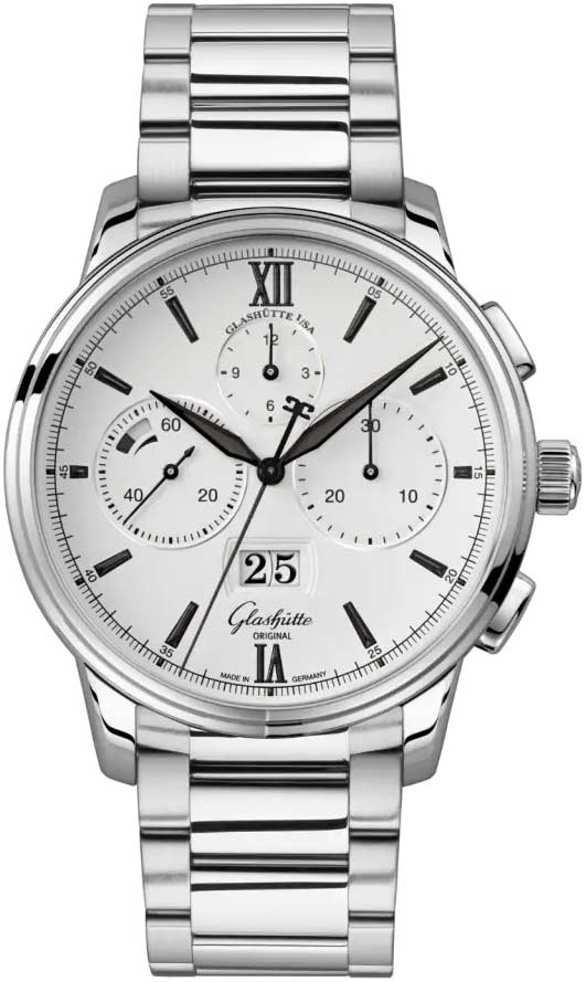 Glashutte Original Senator Chronometer Panorama Date Stainless steel Men's Watch - Premium Luxury Product