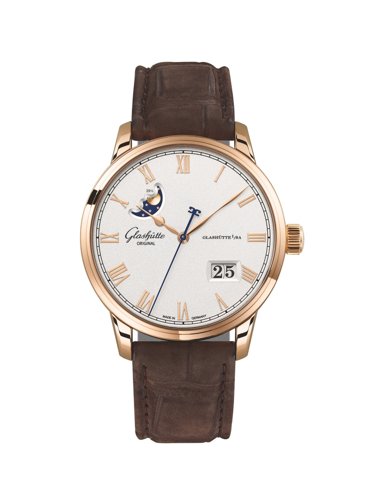 Glashutte Original Senator Excellence Panorama Date Moon Phase 18K Red Gold Men's Watch - Premium Luxury Product