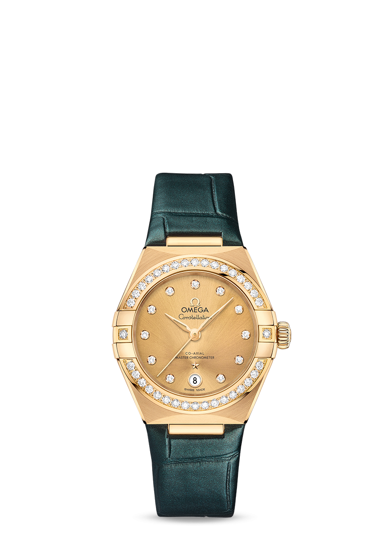 Omega Constellation Co-Axial Master Chronometer 18K Yellow Gold & Diamond Lady’s Watch - Premium Luxury Product