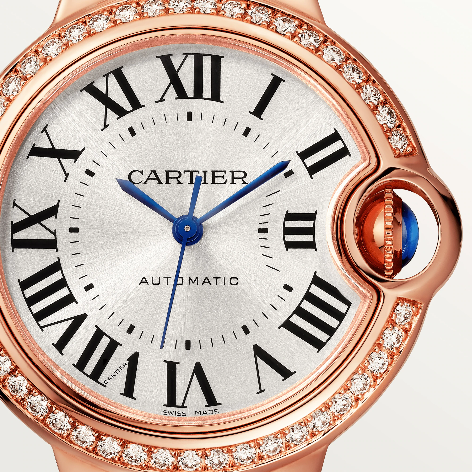 Cartier Ballon Bleu 33mm 18K Rose Gold & Diamonds Lady's Watch - Premium Luxury Product