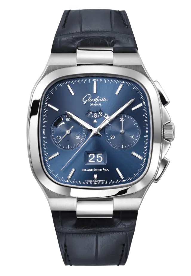 Glashutte Original Vintage Seventies Chronograph Panorama Date Stainless steel Men's Watch - Premium Luxury Product