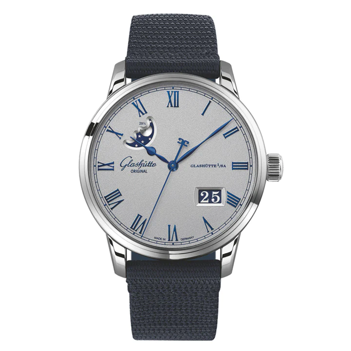 Glashutte Original Senator Excellence Panorama Date Moon Phase Stainless steel Men's Watch - Premium Luxury Product