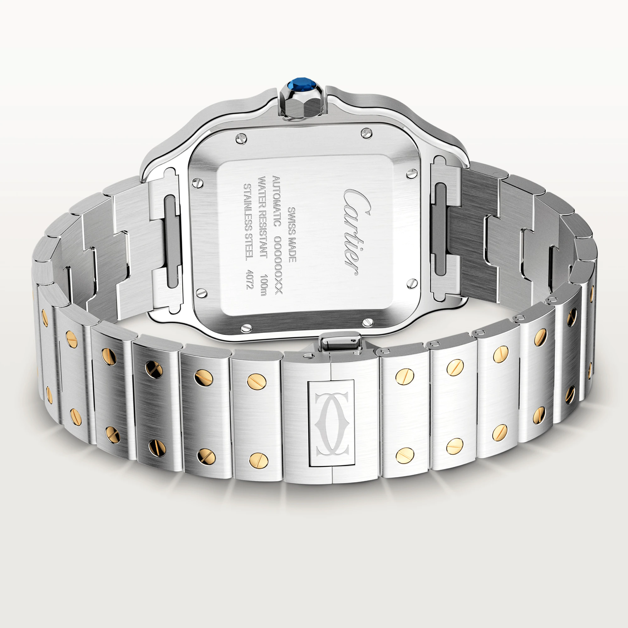 Cartier Santos Stainless Steel & 18K Yellow Gold Men's Watch