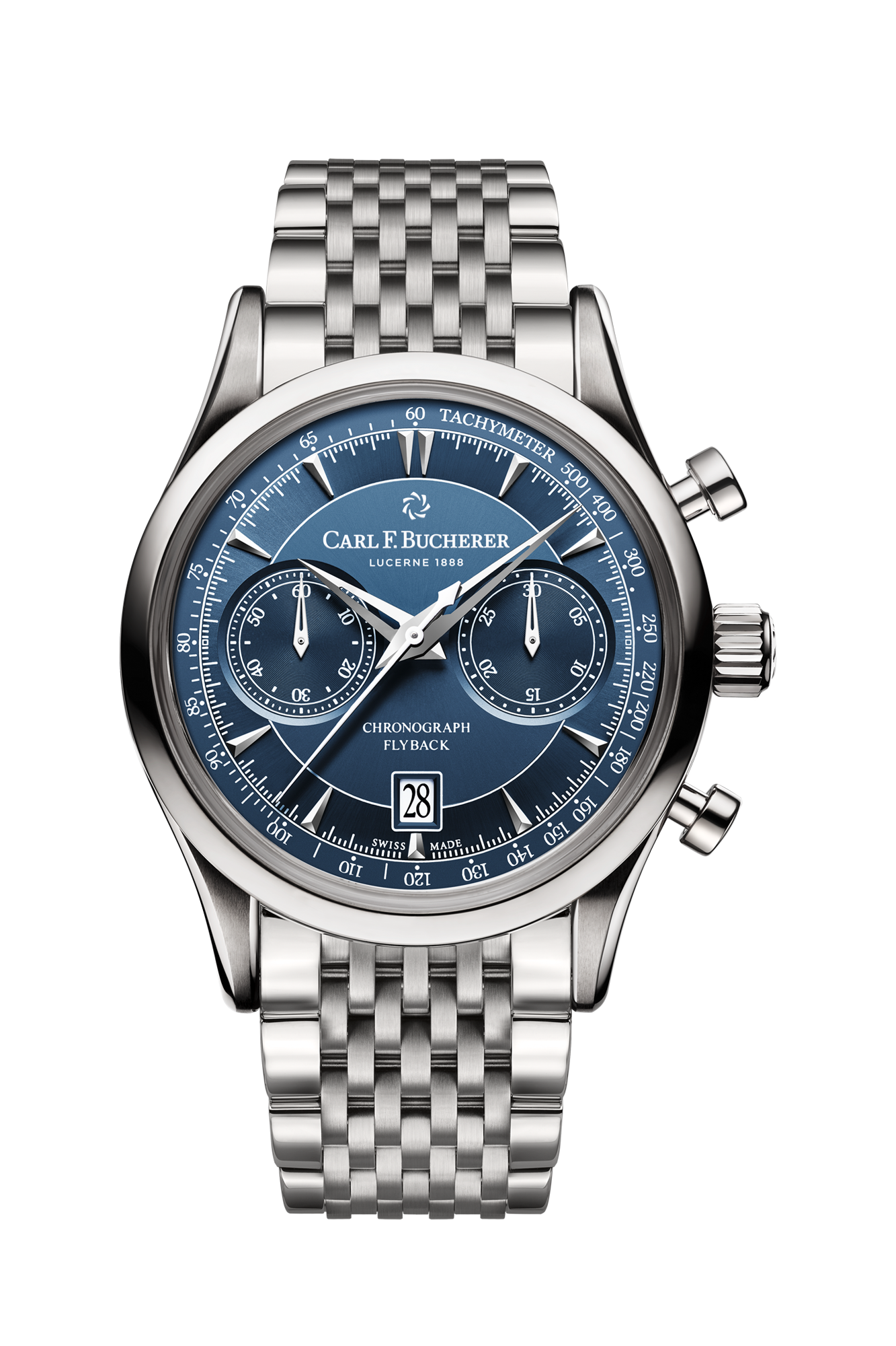 Carl F. Bucherer Manero Flyback Stainless steel Men's Watch - Premium Luxury Product