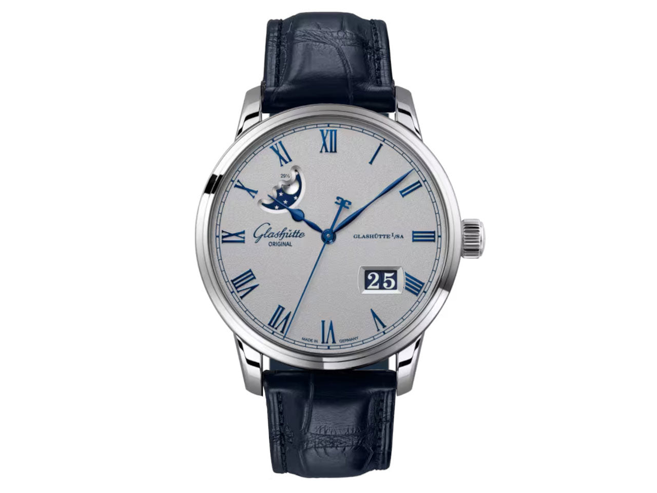 Glashutte Original Senator Excellence Panorama Date Moon Phase Stainless steel Men's Watch - Premium Luxury Product