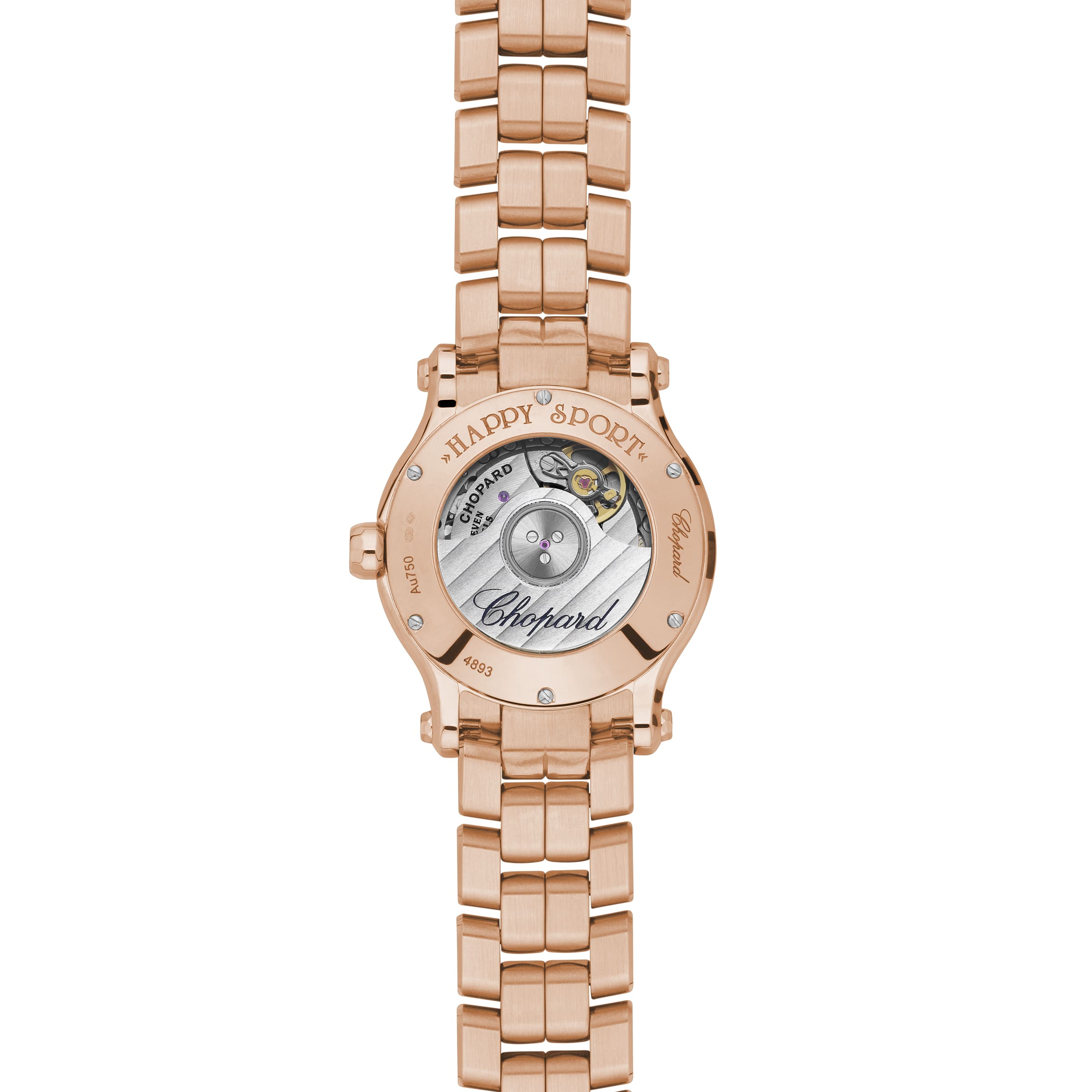 HAPPY SPORT 30 MM, AUTOMATIC, ETHICAL ROSE GOLD, DIAMONDS 274893-5014