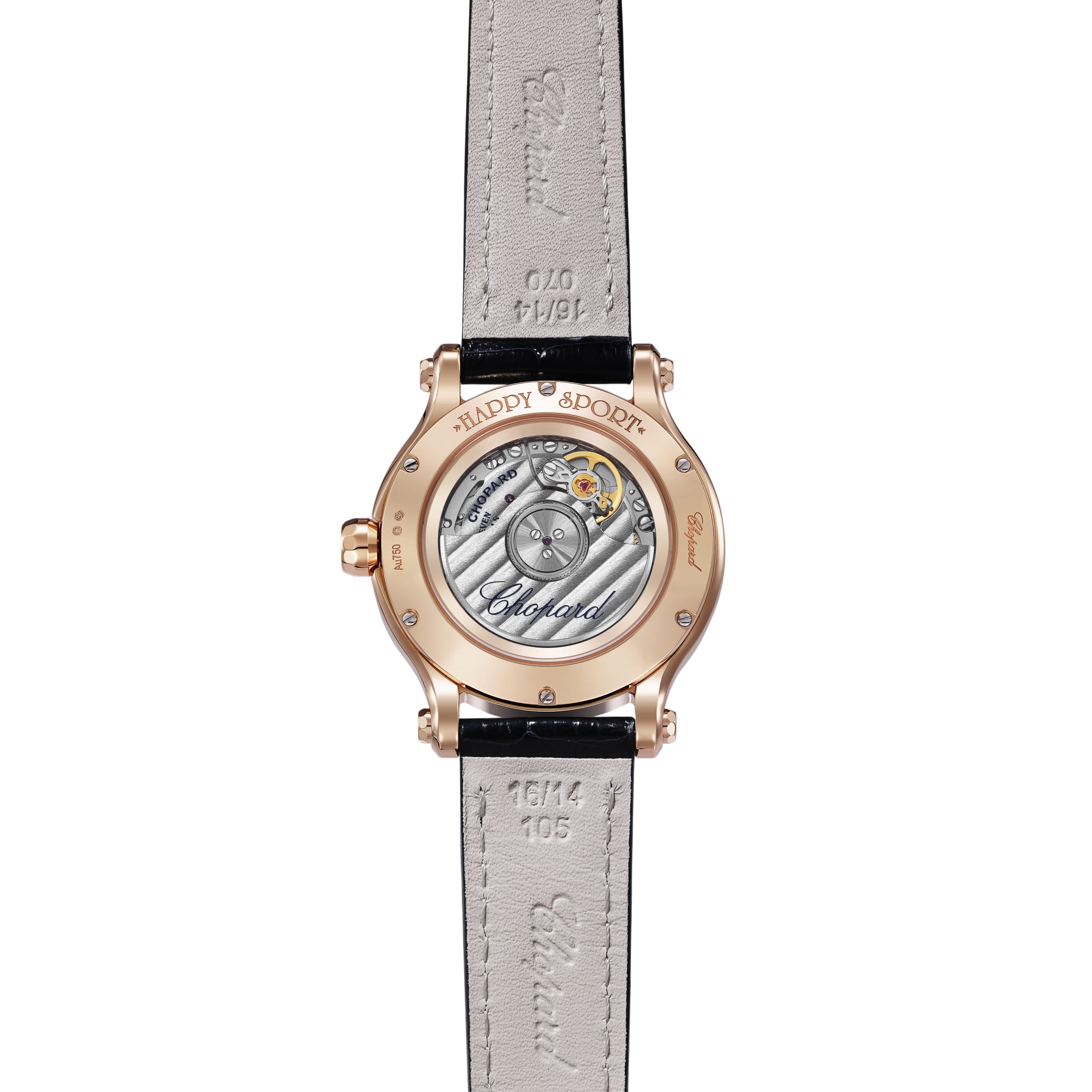 HAPPY SPORT 33 MM, AUTOMATIC, ETHICAL ROSE GOLD, DIAMONDS 275378-5001