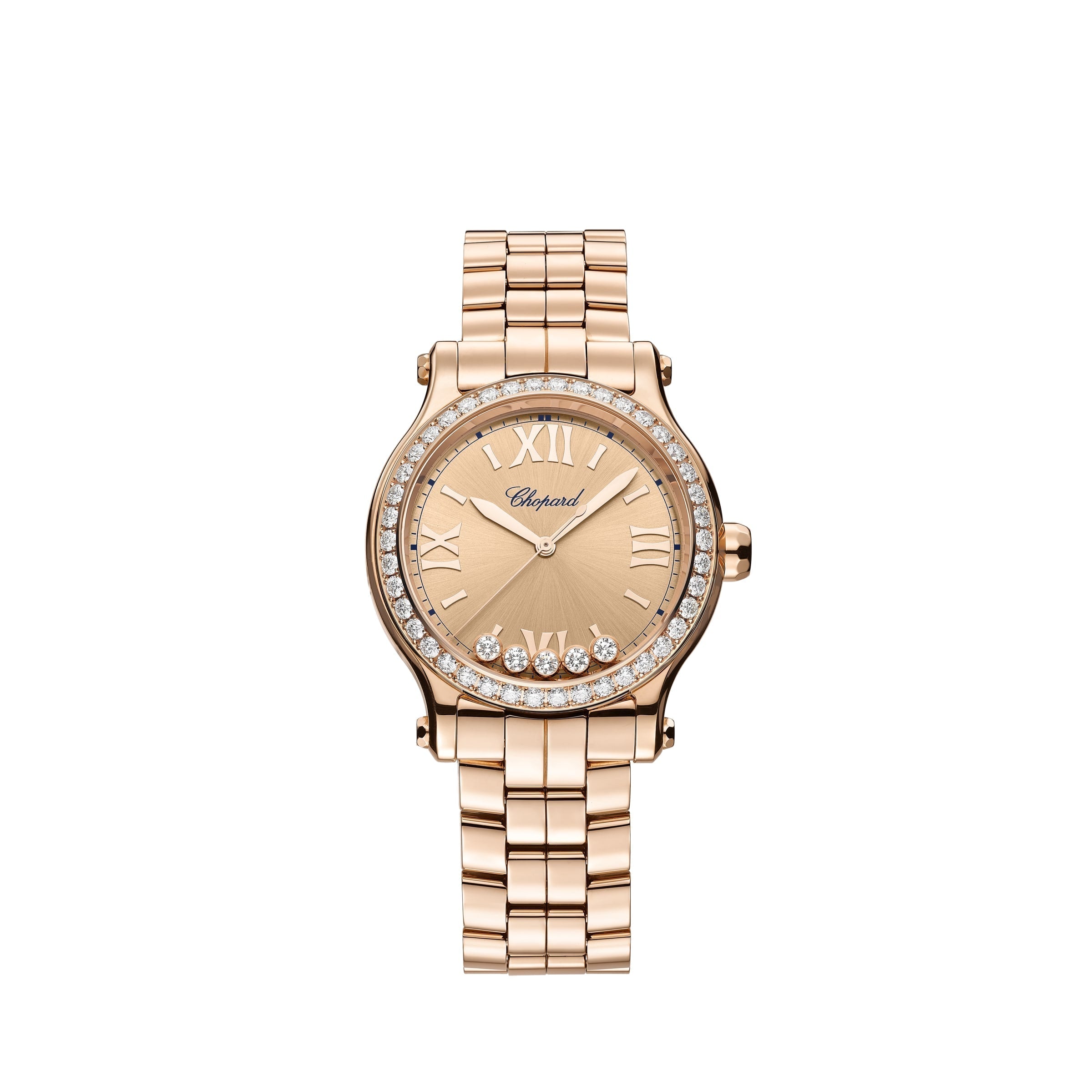 HAPPY SPORT 33 MM, AUTOMATIC, ETHICAL ROSE GOLD, DIAMONDS 275378-5009