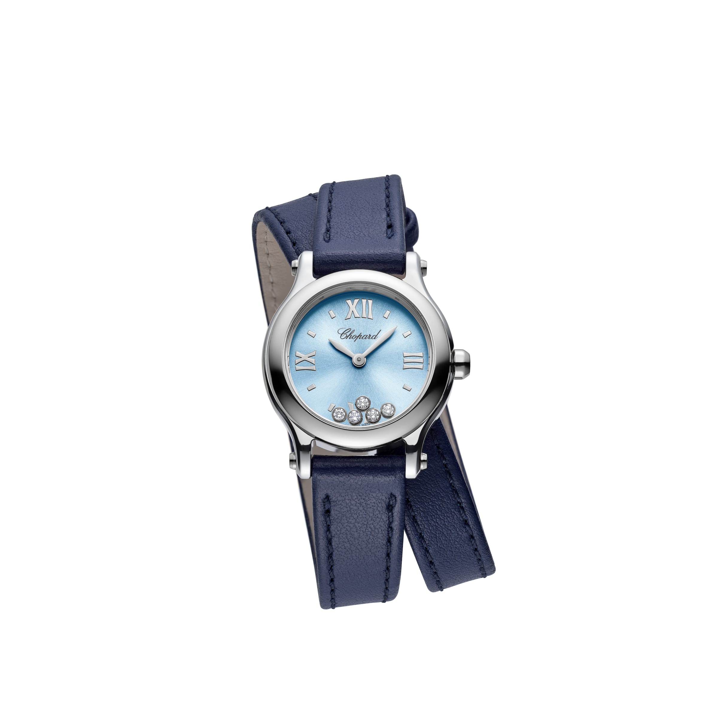 HAPPY SPORT 25 MM, QUARTZ, LUCENT STEEL™, DIAMONDS 278620-3003