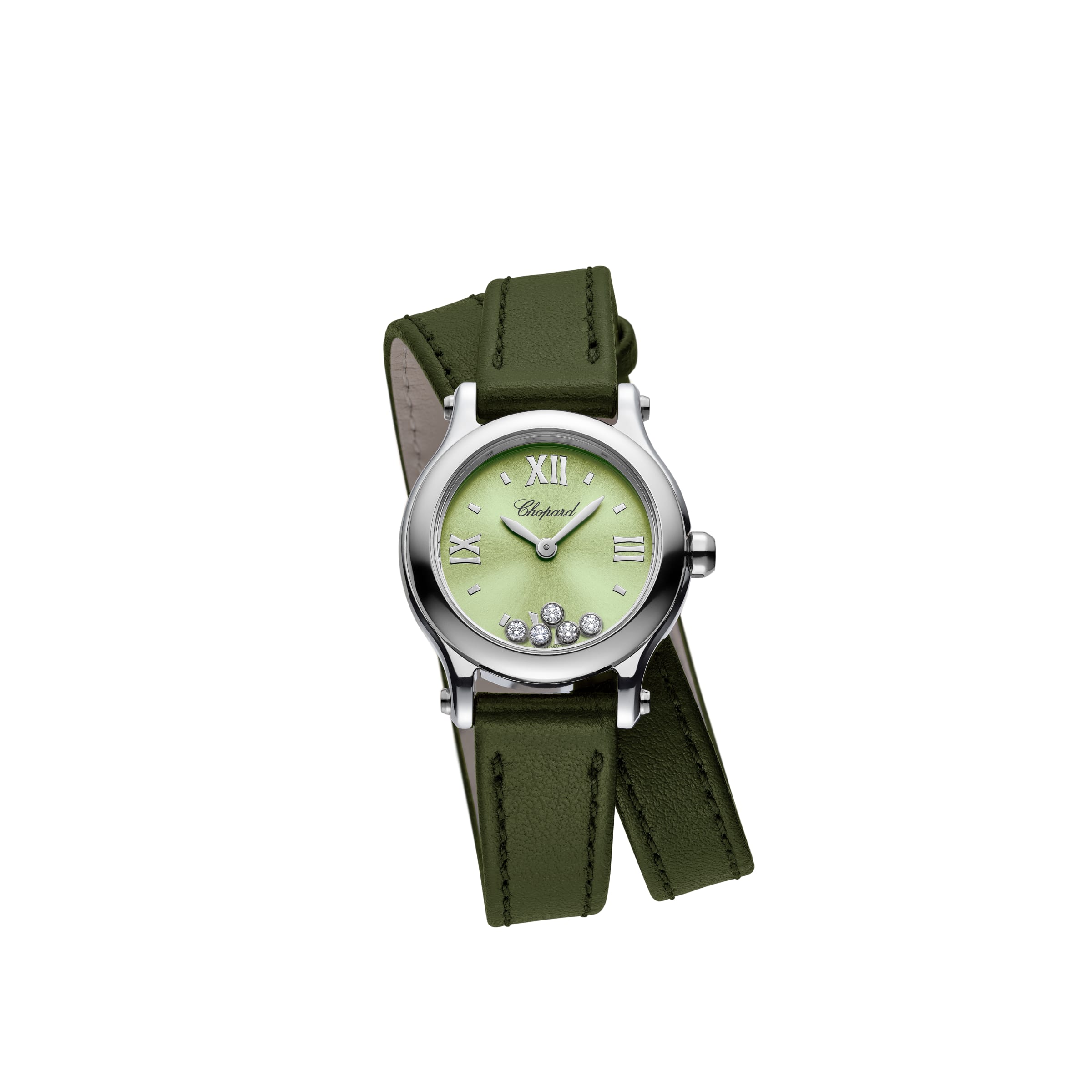 HAPPY SPORT 25 MM, QUARTZ, LUCENT STEEL™, DIAMONDS 278620-3005