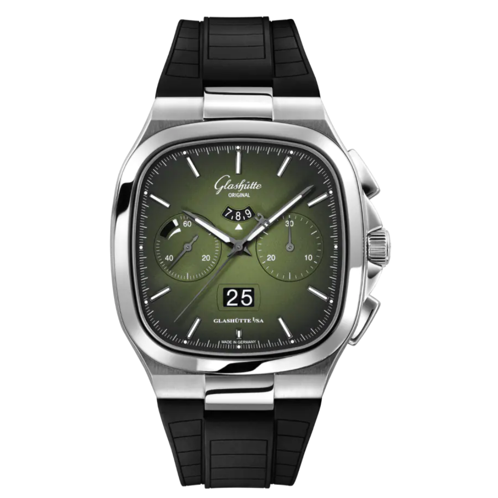 Glashutte Original Vintage Seventies Chronograph Panorama Date Stainless steel Men's Watch - Premium Luxury Product